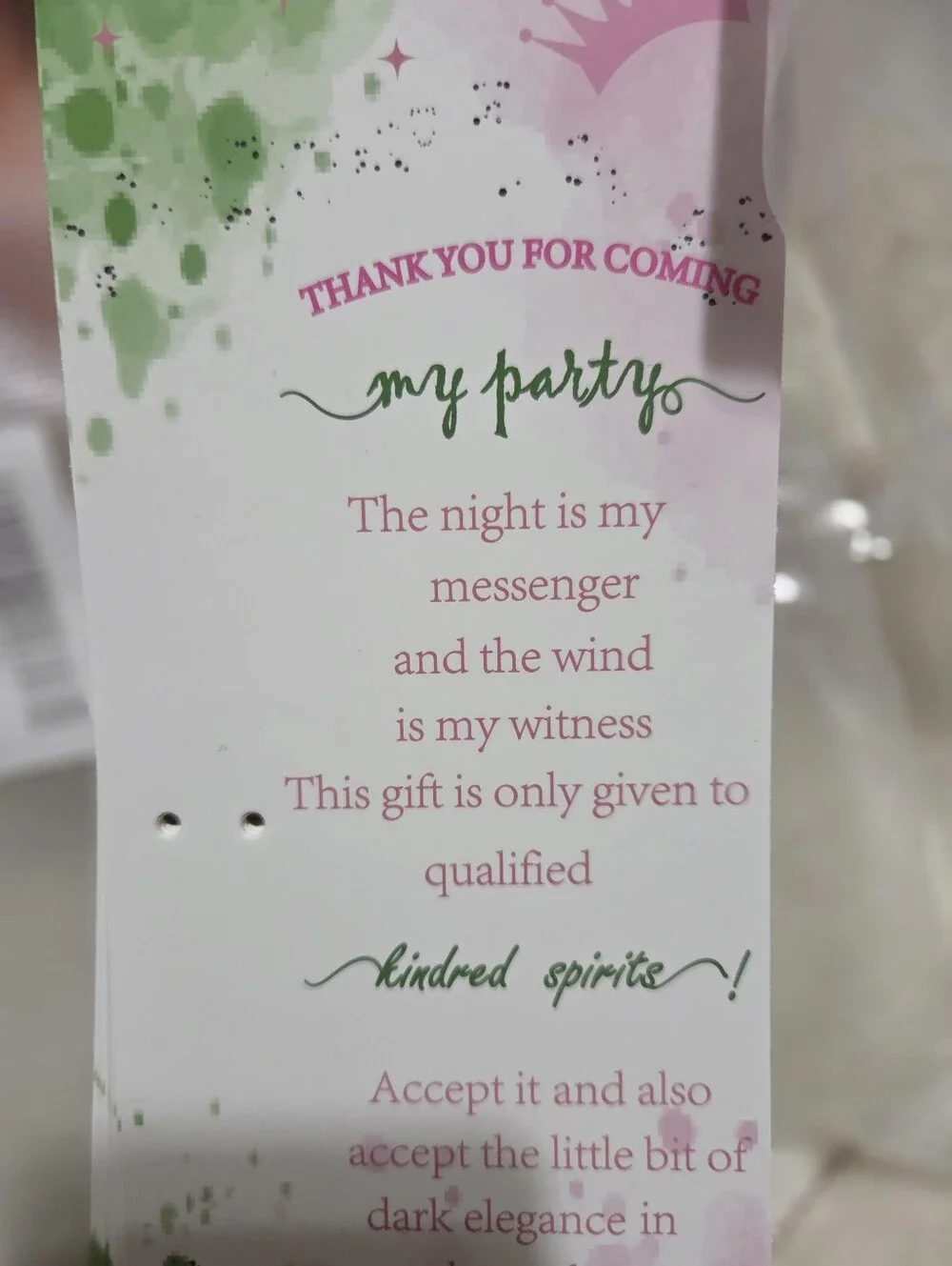 Party Favor Witch Broom Pens in Green and Pink with stars Woth Bag
